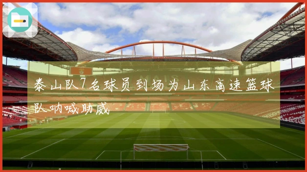 泰山队7名球员到场为山东高速篮球队呐喊助威