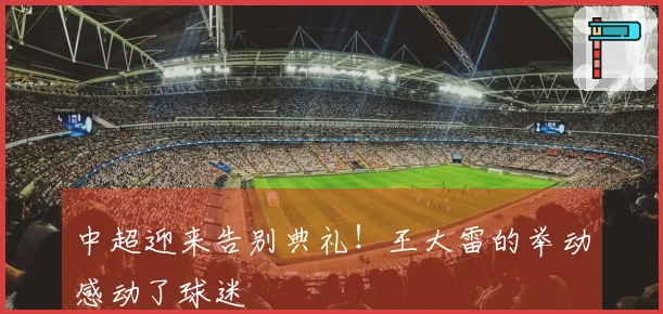 中超迎来告别典礼！王大雷的举动感动了球迷